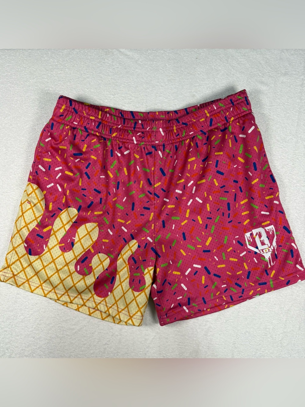 Bright Pink Sprinkle-Print Men’s Shorts